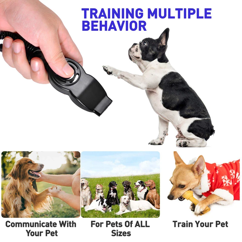 Benepaw Dog Clickers Whistle 2 In 1 Wrist Band Pet Training Consistent Positive Reinforcement For Puppies Fix Undesired Behavior | Дом и сад