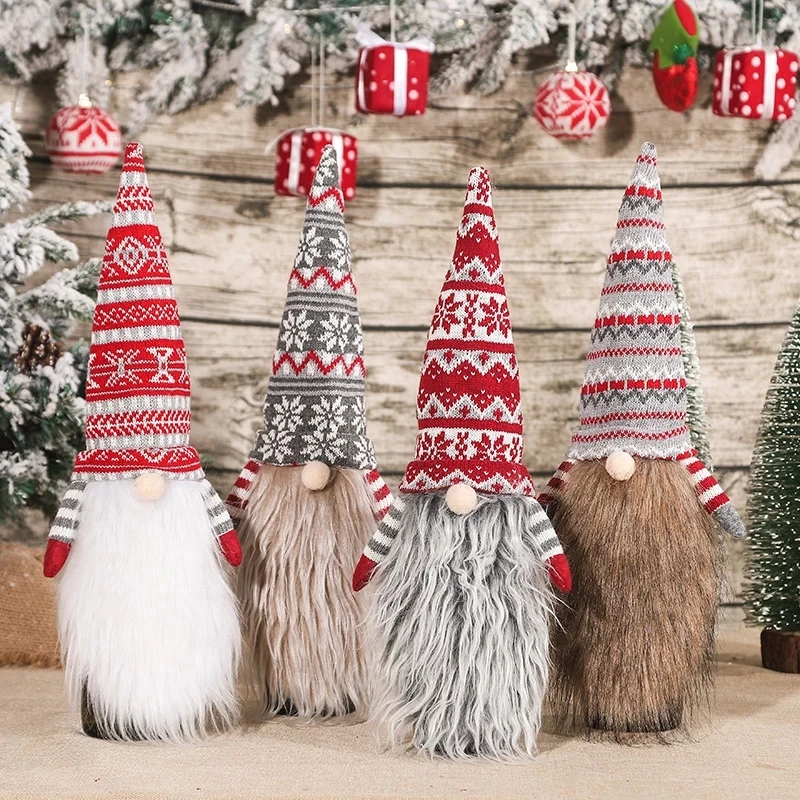 

Christmas 2021 Wine Bottle Cover Toppers Gnomes Doll Christmas Decorations for Home Christmas Ornaments New Year 2022 Navidad