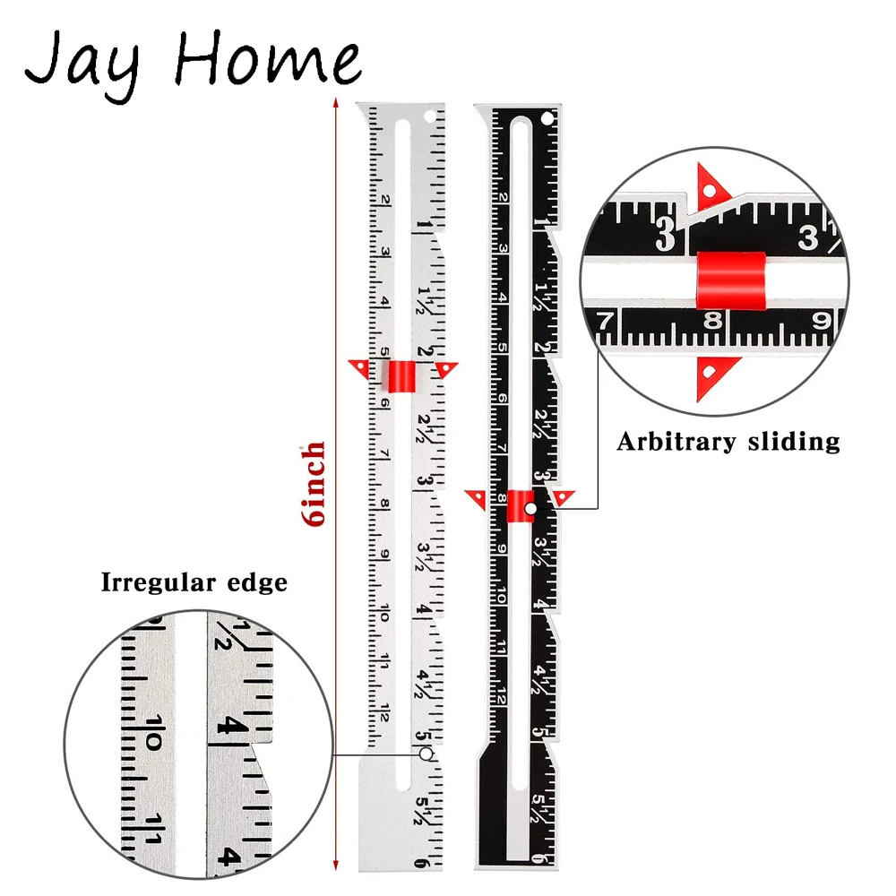 

1Pc Sliding Gauge Sewing Measuring Tool Aluminum Sewing Quilting Ruler Patchwork Ruler for Knitting Crafting DIY Sewing Supplies