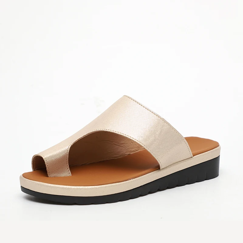 

Women Comfy Plain Shoes Slippers Ladies Platform Casual Big Toe Foot Correction Sandals Orthopedic Bunion Corrector Shoes 2020