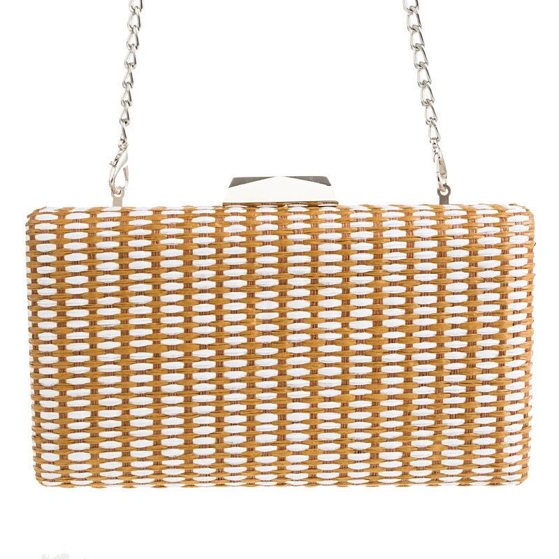 2019 Ужин сумка в шотландскую клетку ткань ужин светными тканими сумочка вечерние