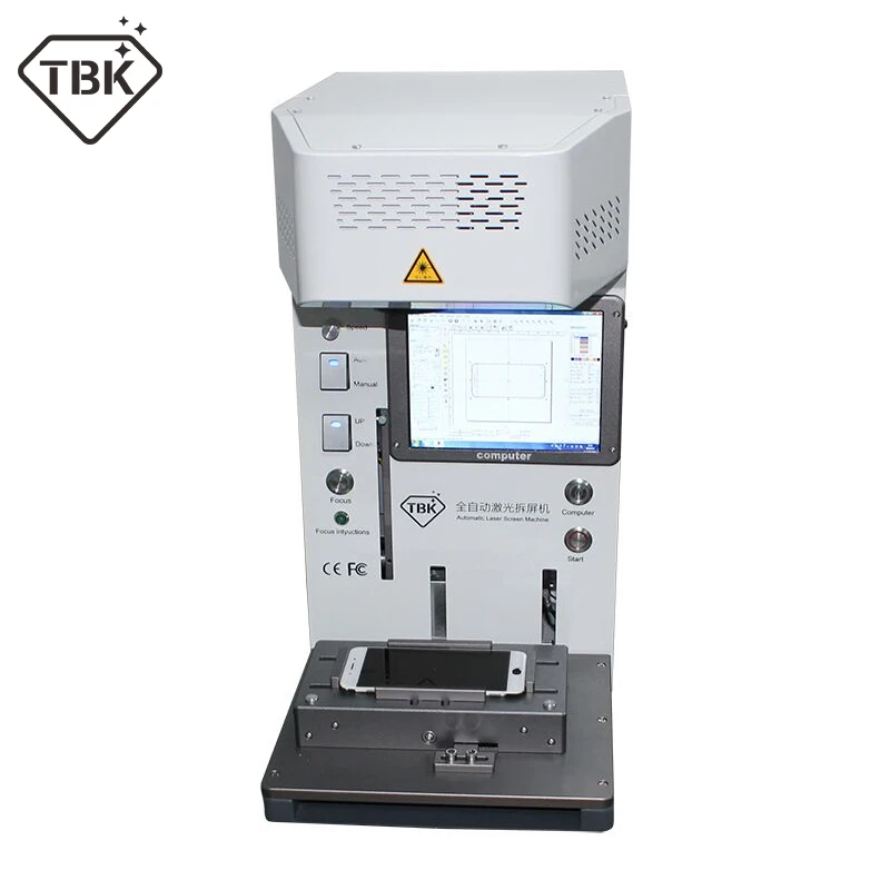 TBK-958A 20 Вт станок для лазерной резки для iPhone заднее устройство для снятия стекла ЖК-рамка Ремонт Лазерная разделительная гравировальная машина