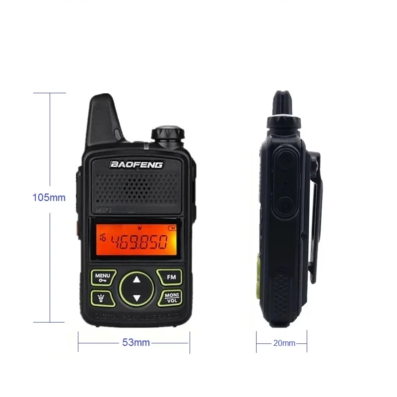 5/10PCS Mini Walkie Talkie Baofeng BF-T1 Ham CB Radio Station UHF hf Transceiver Kids Radio Amateur bf t1 for Child Toy