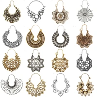 earrings 2021trend forwomen golden silver color indian unusual jewelry korean fashion set long hanging dangle hollow carveethnic