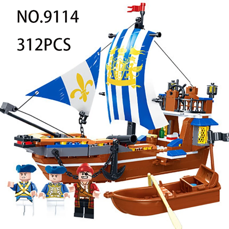 Большой черный жемчуг строительные блоки совместимы с legoings Пираты корабль