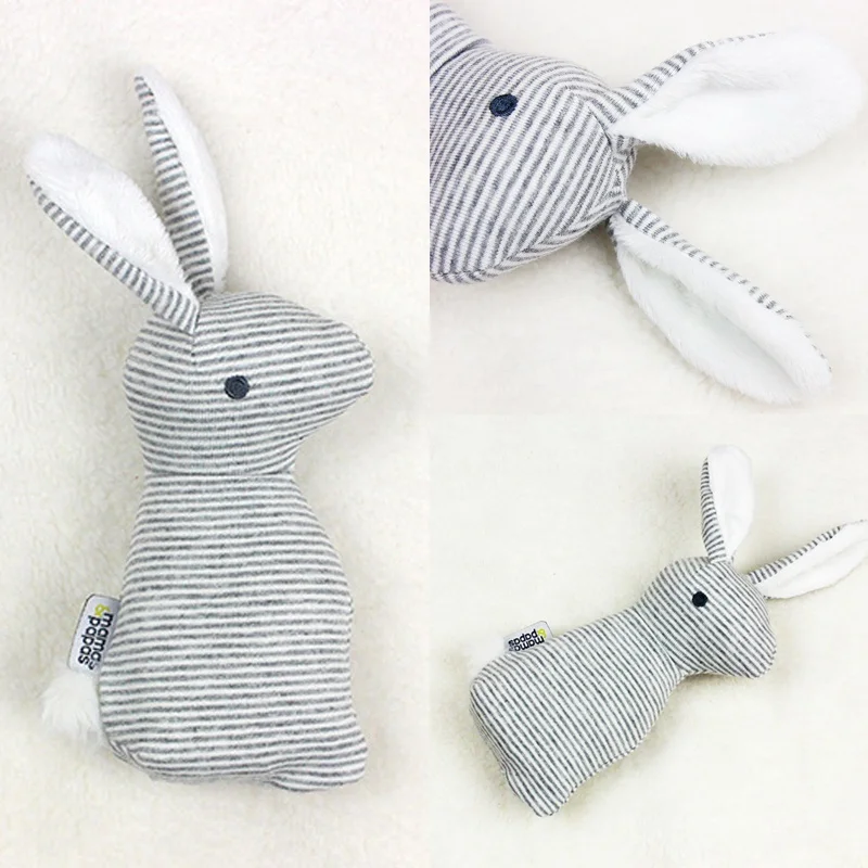 

Детский мягкий плюшевый кролик в полоску