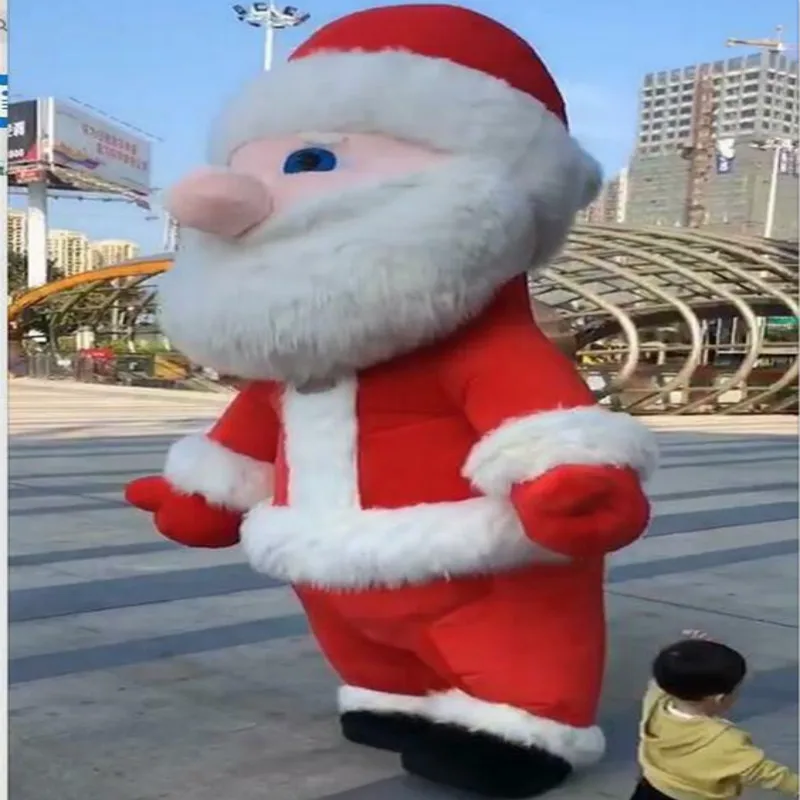 Рождественский надувной костюм Санта-Клауса талисмана костюмы св. Ника косплей