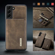 Leather Flip Wallet Case For Samsung Galaxy S21 S20 FE Ultra   Edge Note  20 Ultra PlusA12 A22 A32 A42 A52 A72 4G 5GPhone Cover