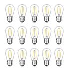 Сменные светодиодные лампы S14, 2 Вт, 4 Вт, Цоколь E27, небьющиеся ретро лампы Эдисона, водонепроницаемые, для улицы, коммерческого освещения