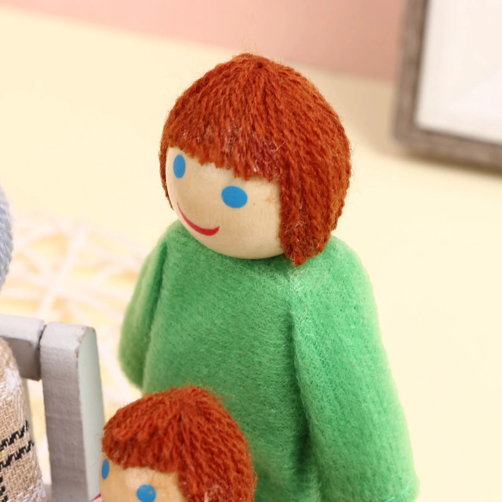 7 шт. деревянная мебель кукольный дом семейный набор из человек кукла игрушка для