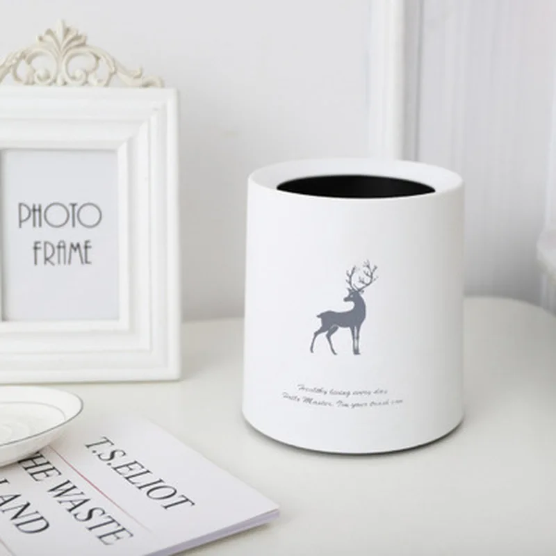 Мини двухслойный Настольный мусорный бак пластиковое ведро для хранения