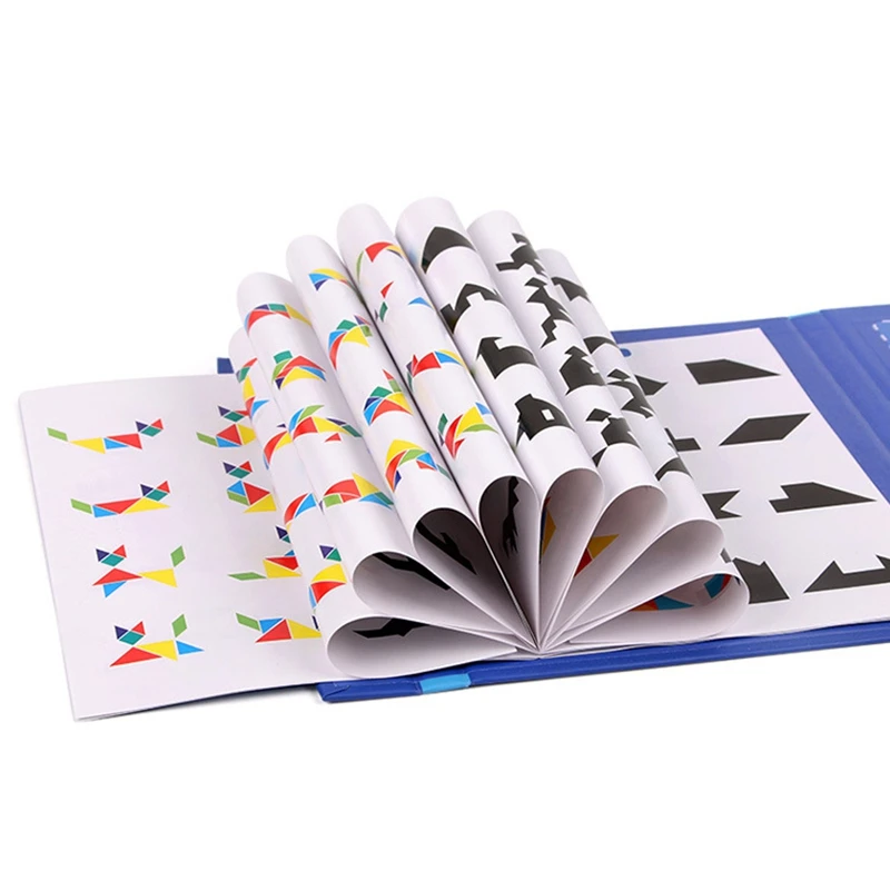 

Toys for Children Wooden netic Tangram Puzzle Travel Game Educational Book Kids Toys Funny Gifts Games for Kids