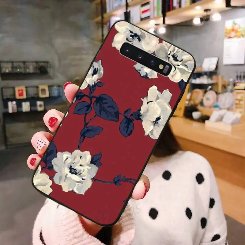 

Vintage flower beauty color Phone Cases For Samsung A50 A51 A71 A20E A20S S10 S20 S21 S30 Plus ultra 5G M11 funda shell