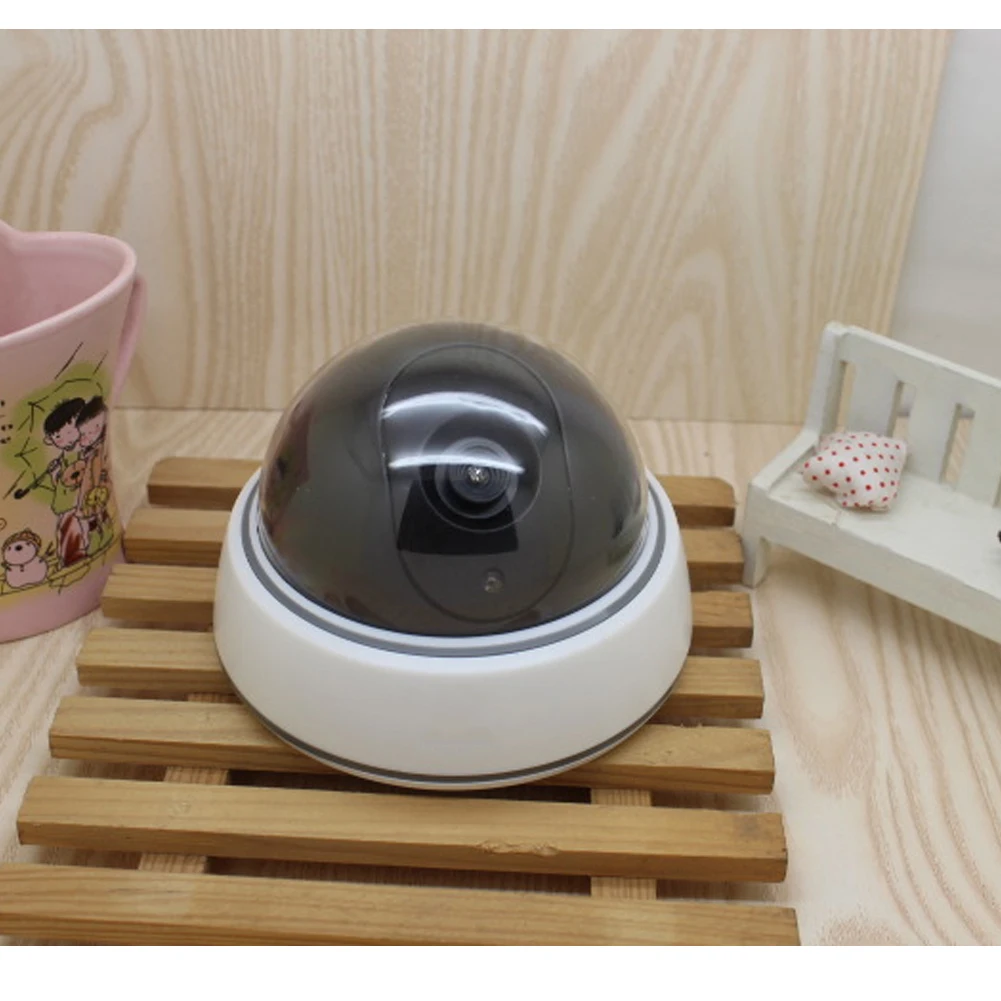 

2Pcs Dummy Simulation Security CCTV Dome Security Camera Simulation Monitor with Flashing RED LED Lights Outdoor/Indoor