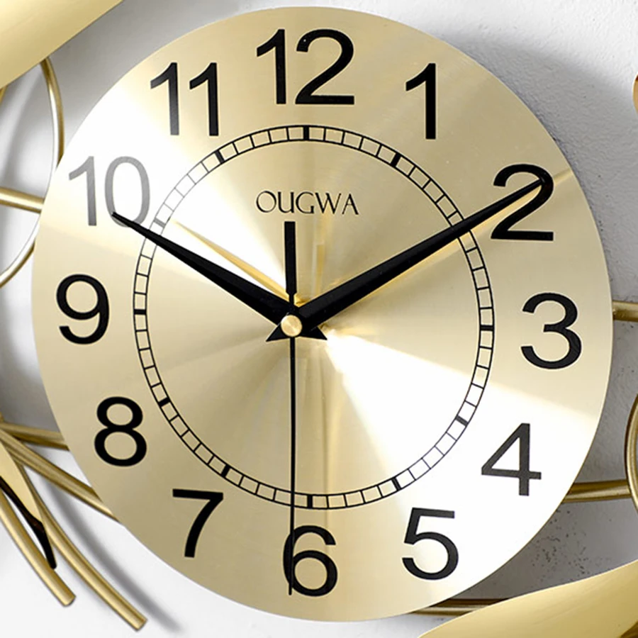 Уникальные современные настенные часы из кованого железа в скандинавском стиле