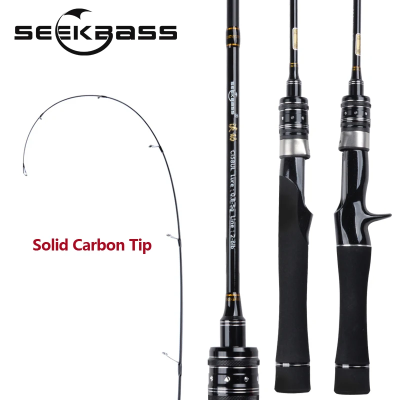 SeekBass гибкий спиннинг ul 1.58m1.8m 0 8 5g вес приманки ультра светильник литье