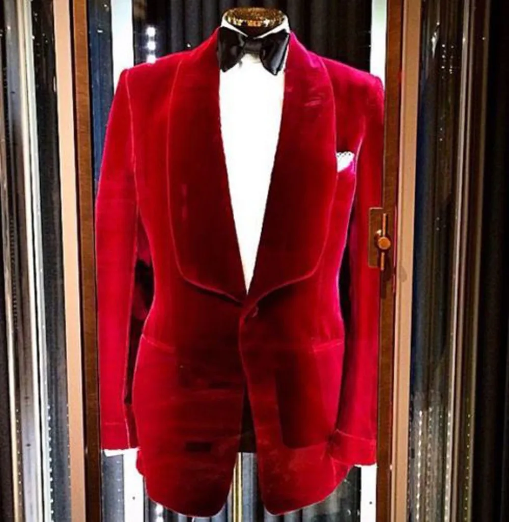 Красная куртка с черными брюками Custome Homme мужские костюмы 2020 мужское бархатное