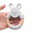 Chenkai 10 шт. кролик банан силиконовый деревянный Прорезыватель детский Прорезыватель для самостоятельного изготовления детского питания Жевательная Подвеска Ожерелье игрушка