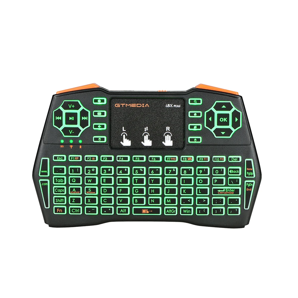 Spanish Newest Backlit i8X Plus Wireless Keyboard 2.4GHZ Air Mouse Touchpad I8 Remote For GTmedia G1 G2 GTC X96 Android TV Box | Компьютеры