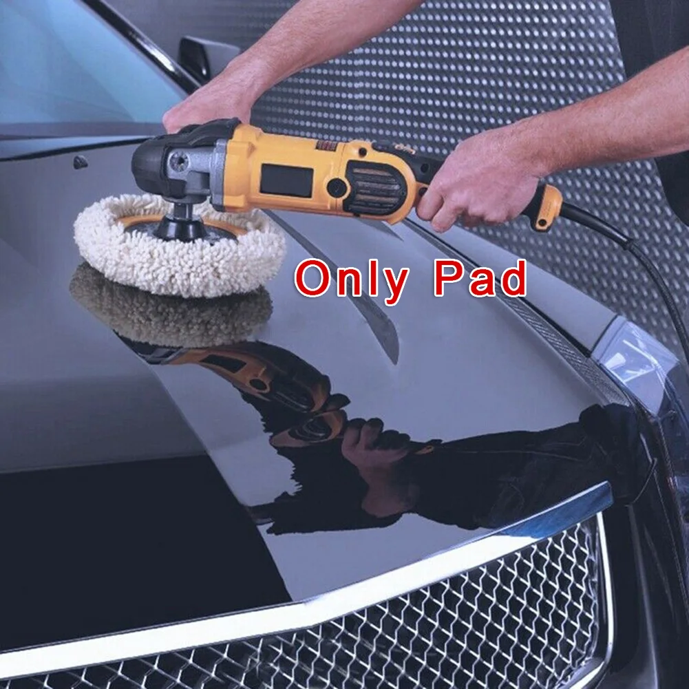12pcs Universal Microfiber Polishing Pads 4pcs White Synthetic Fleece Waxing Bonnet Cap Elastic Design For 5-6in Car Polisher | Автомобили