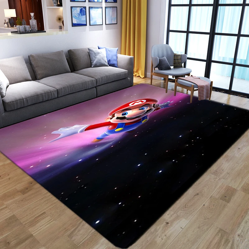 Новый мультяшный Аниме Супер Марио 3D печатные ковры для гостиной спальни большой