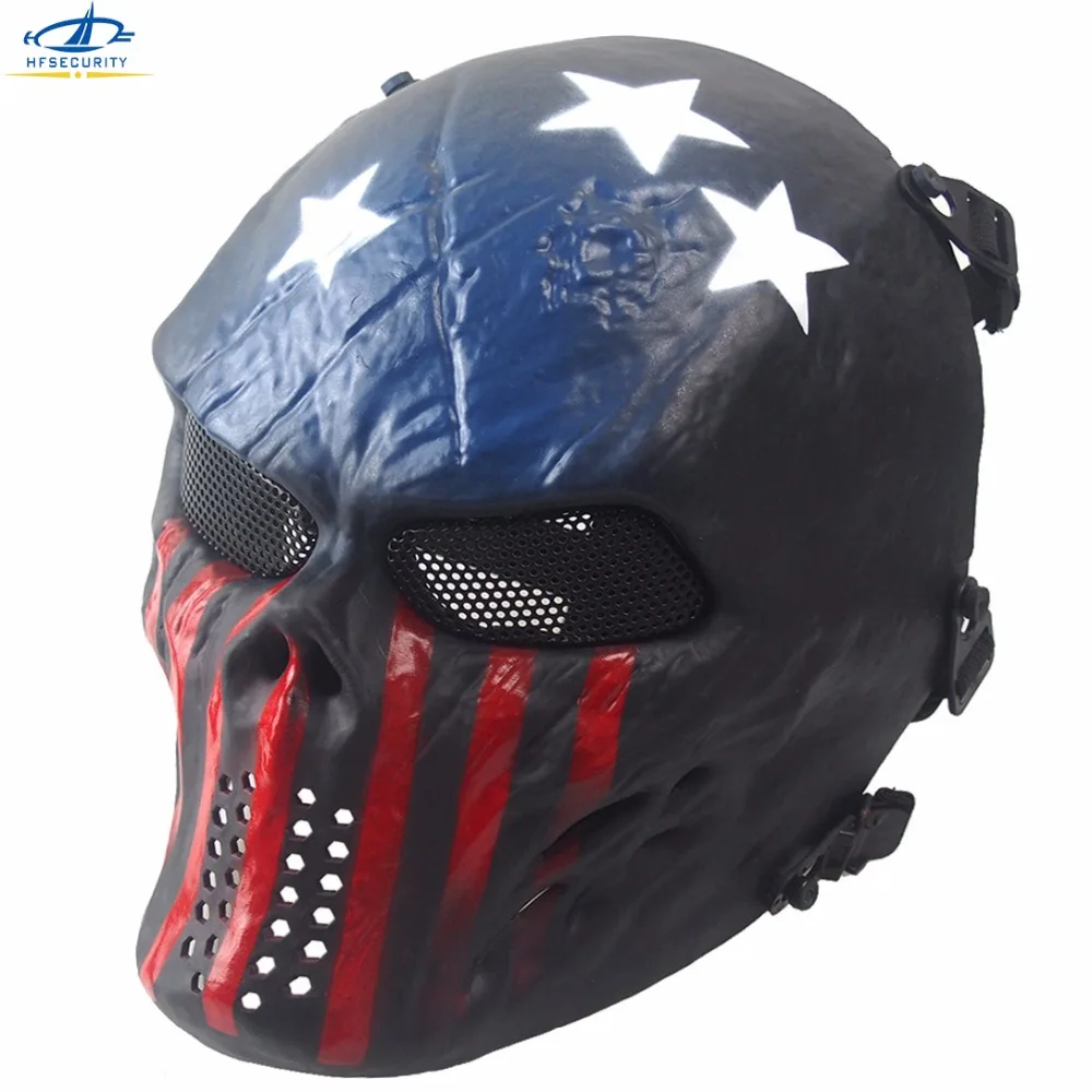 

Ghost Camouflage Tactical Skull Mask Zombie Outdoor Warrior Masks Metal Mesh Goggles Full Face CS Mask