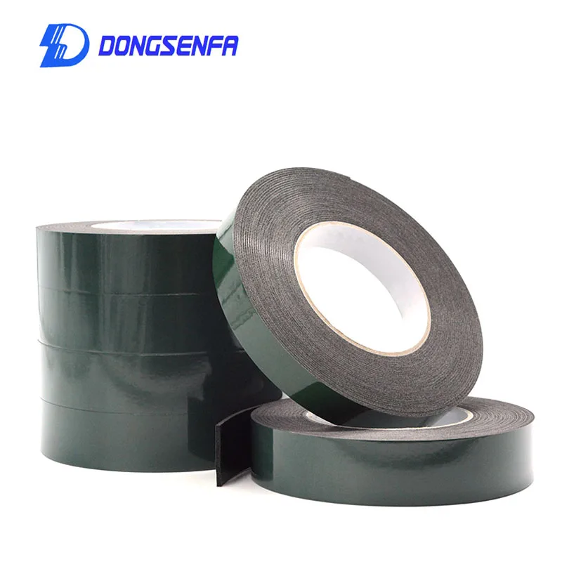 DONGSENFA 10 м/рулон 1 мм Толстая прочная Клейкая Двусторонняя клейкая черная лента для