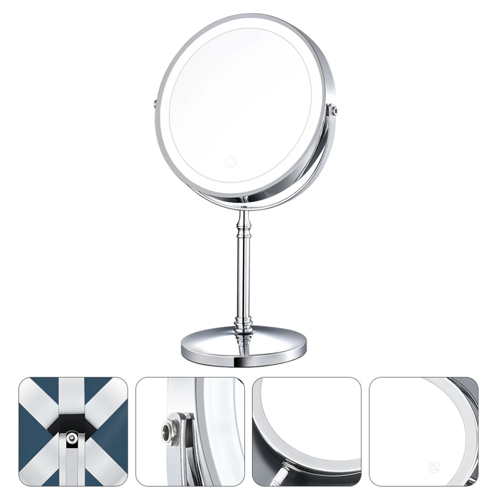 10X Magnifying Makeup Mirror with LED Light Rechargeable Room Tabletop Mirror