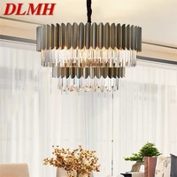 dlmh modern crystal chandelier lights luxury creative decorative led ceiling fixtures for living room dining room villa duplex
