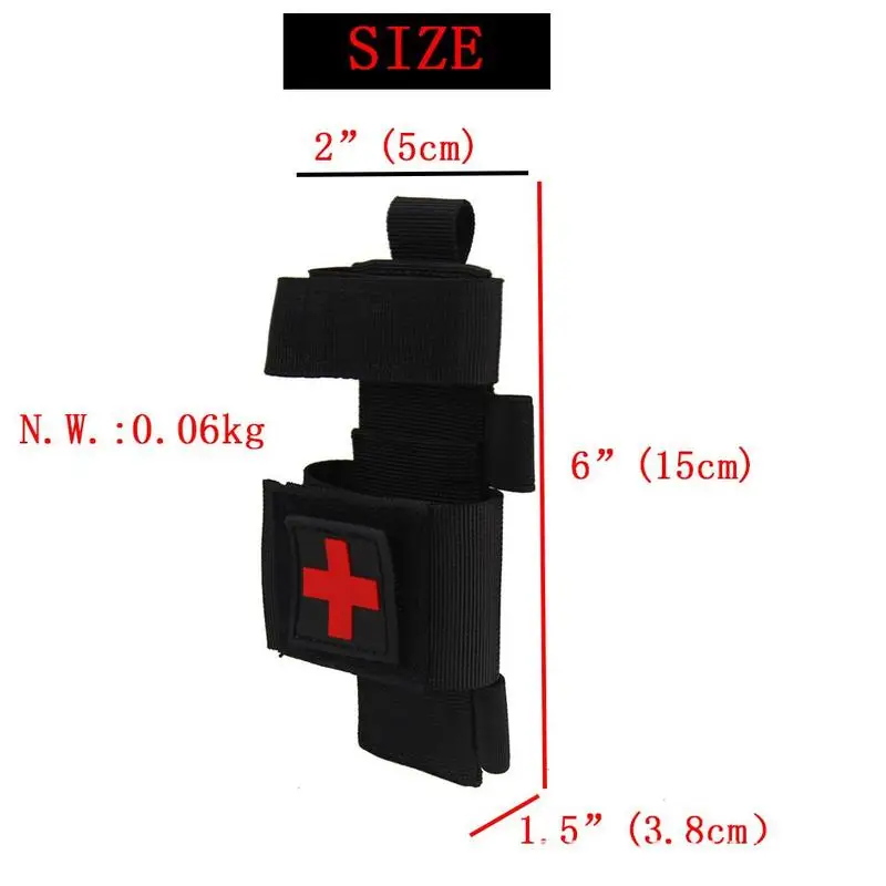 

Outdoor Storage Bag Outdoor First Aid Flashlight Hanging Tactical Tourniquet Emergency Slow Release Strap Bag Buckle X7X2