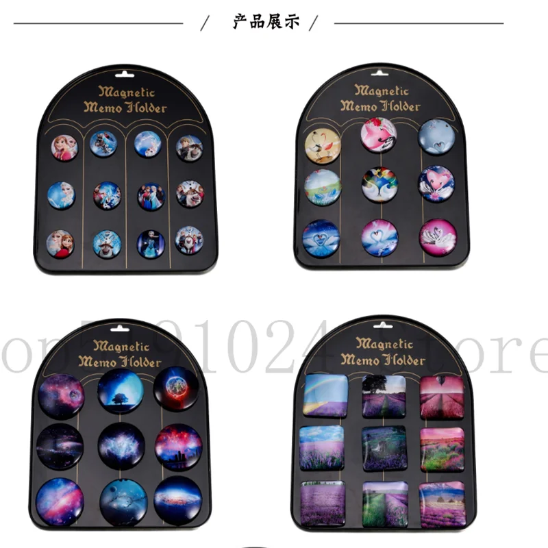 Free shipping 10pcs/lot sublimation blank DIY Crystal fridge magents Refrigerator Sticker Creative Magnets Birthday Gift