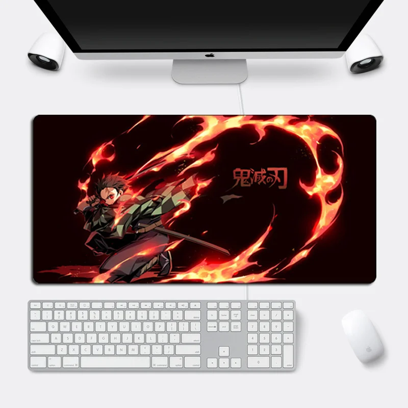 

Mousepad Custom HD Desk Mats keyboard pad Slayer Kimetsu No Yaiba Soft Anti-slip Laptop Gamer Natural Rubber Desktop Mouse Pad