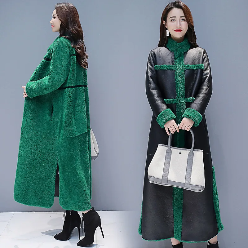 

Max LuLu Luxury Korean Ladies Reversible Leather Clothes Women Winter Jacket Faux Fur Coats Casual Warm Long PU Parkas Plus Size