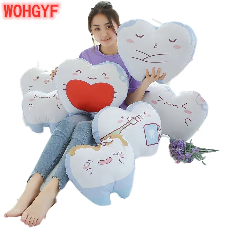 1 шт. 32 см/42 см милые плюшевые моделирование Подушка с изображением зубов плюшевая