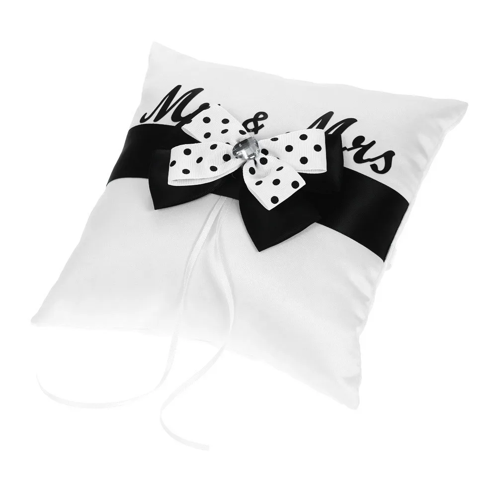 Белая черная стандартная подушка для кольца украшение свадебной церемонии