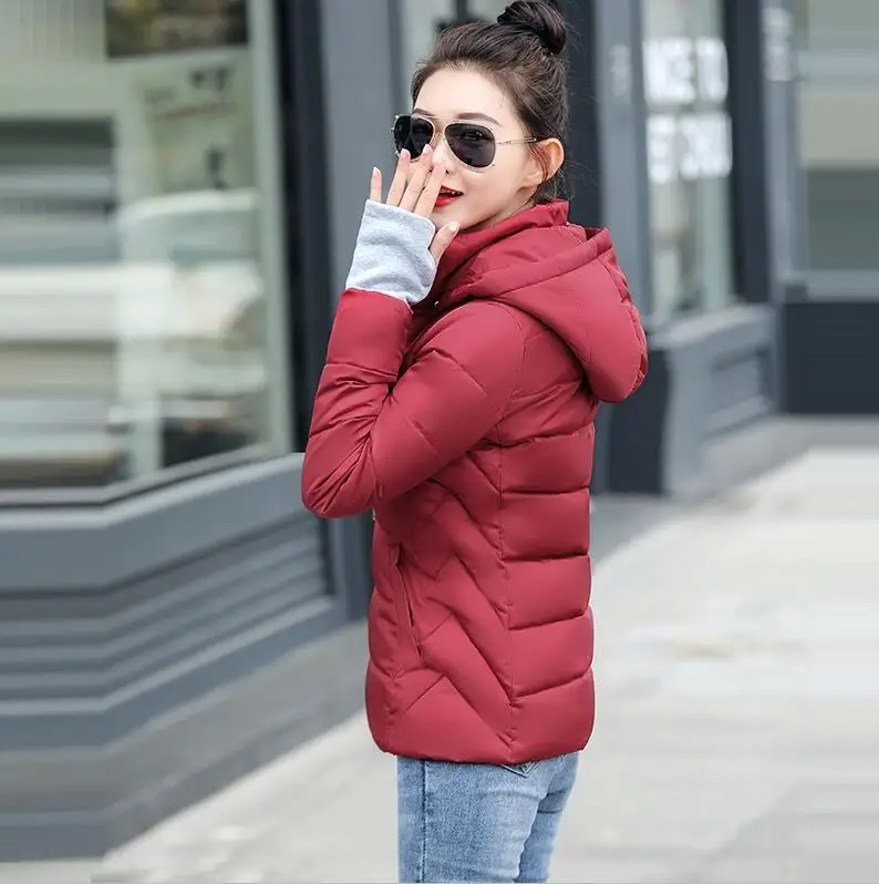 hooded Red wine Chaqueta mujer, большой размер, 5XL, женский пуховик, новинка, зимняя куртка для женщин, толстая зимняя одежда, зимнее пальто, женские куртки, теплая парка - Цвет: hooded Red wine