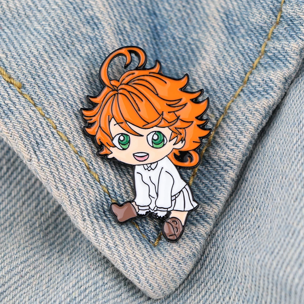 

DZ1874 Japanese Anime The Promised Neverland Enamel Pins Badge Brooch Backpack Collar Lapel Decoration Jewelry Gifts for Friends