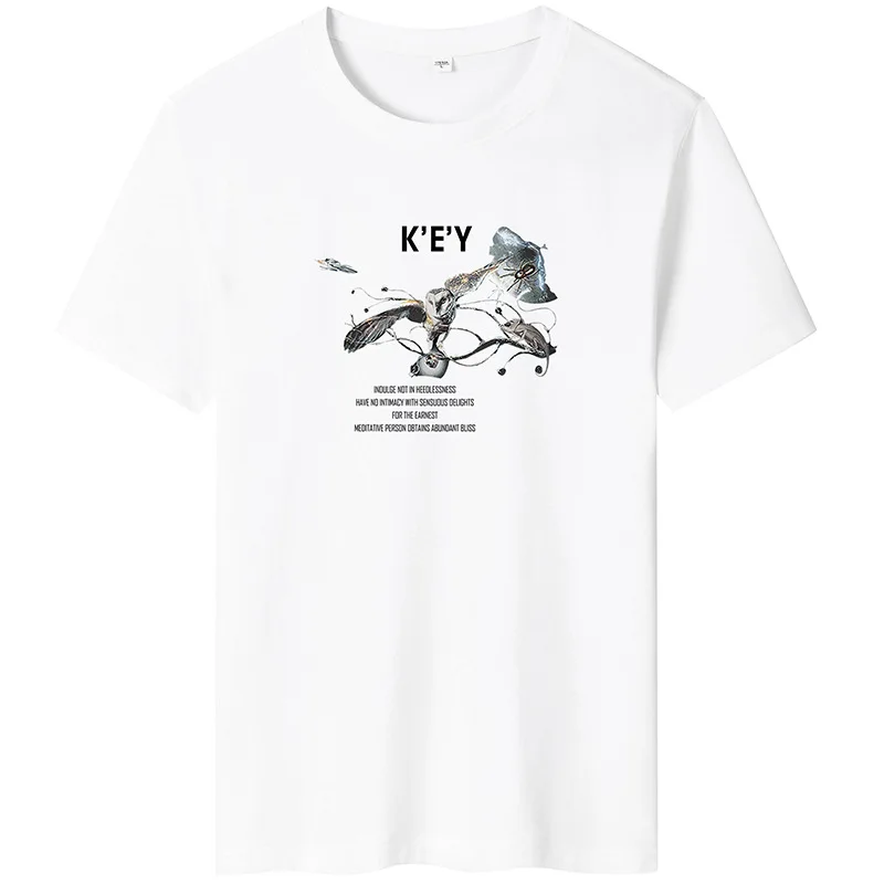 

2021 New Owl Lizard Printed Men t-shirt fashion men's t-shirt casual haajuku Men's clothing Beauty Oversized t-shirt women Top