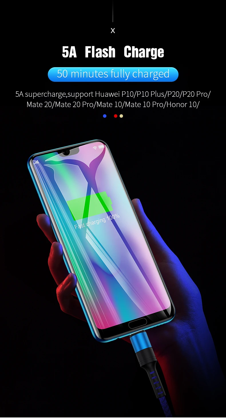 5А usb type C Быстрая зарядка USB C кабель для huawei P30 P20 Lite супер быстрый зарядный кабель для Xiaomi Mi 9 samsung S10 S9 Note 9