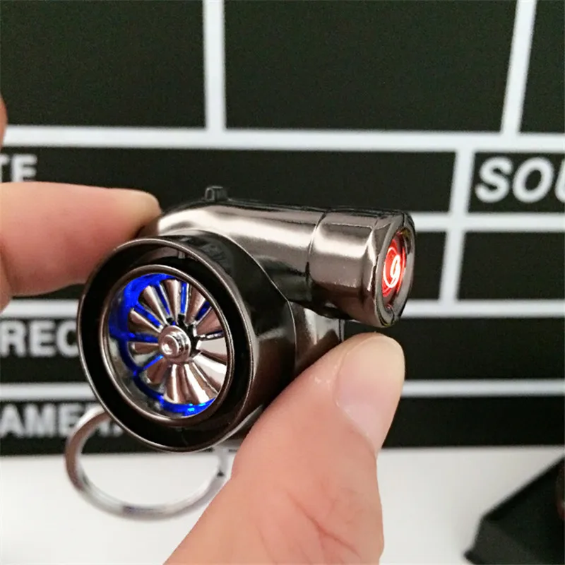 Новая автомобильная USB Зарядка светодиодный турбинный зажигалка брелок