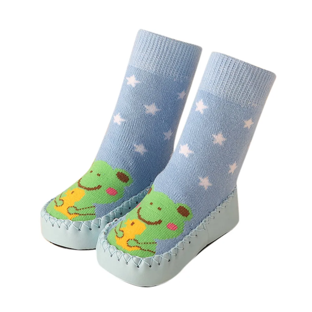 Носки для младенцев новинка детские мокасины с мультяшным рисунком мальчиков и