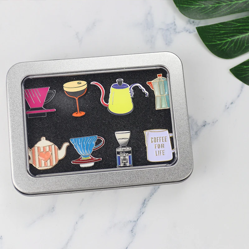 11 шт./компл. кофейная брошь значок баристы аксессуары для Кафе Декор на воротник