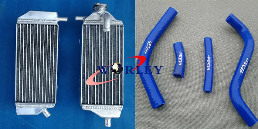 

R&L Aluminum Motorcycle Radiator +BLUE Hose For YAMAHA YZ250F/YZF250/YZ 250F 2014 2015 2016 16