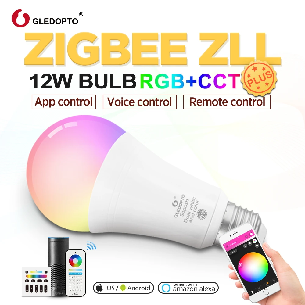 

Лампа Zigbee Smart Home с поддержкой Wi-Fi и голосового управления, 12 Вт