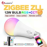 gledopto zigbee smart home 12w led bulb lamp plus compatible with tuya app alexa echo plus voice 2 4f rf remote control