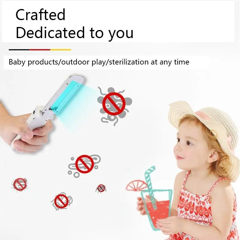 Портативный дезинфицирующий мини-светильник с УФ-лампой складная