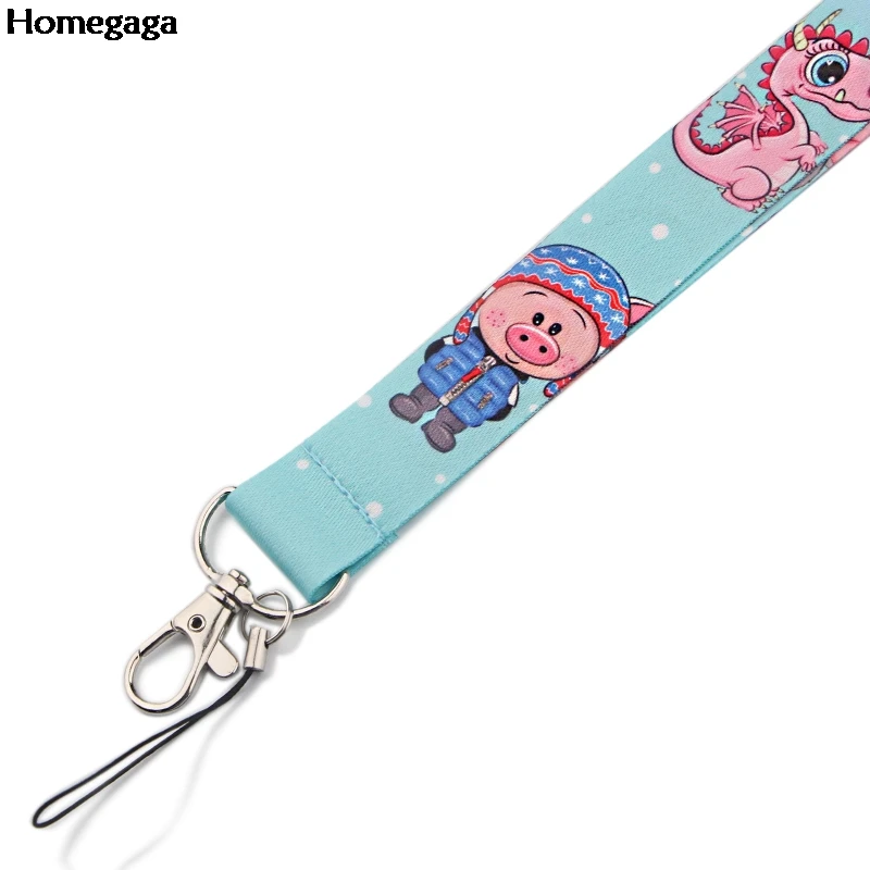 

20pcs/lot Homegaga Animal World Cartoon Lanyards for Keys Cool Phone Neck Strap Camera Whistle ID Badge Holders Hang Rope D2715