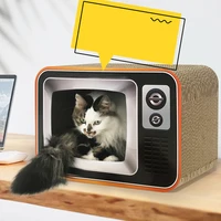 tv cat scratch board high density corrugated paper scratch and wear resistance multifunctional cat toys for rest and play