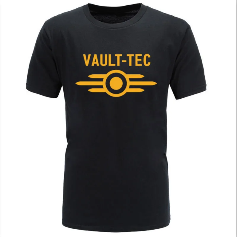 

2021 Summer Quick Dry Men's Casual T-shirt Fashion Vault Tec Printed T-shirt Cotton Loose Men's T-shirt Top Tee Men's Clothing