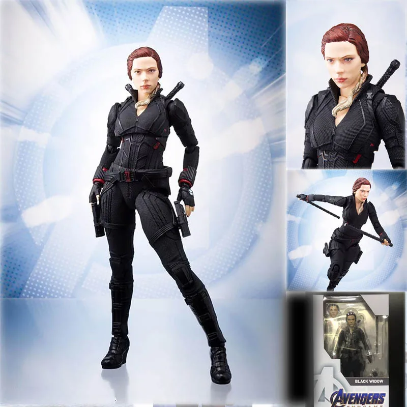 E in Retail Box Фильм Мстители 4 эндшпиль Marvel SHF танос Черная Вдова Тор Капитан Марвел Человек-муравей фигурка модель игрушки подарок - Цвет: E in Retail Box